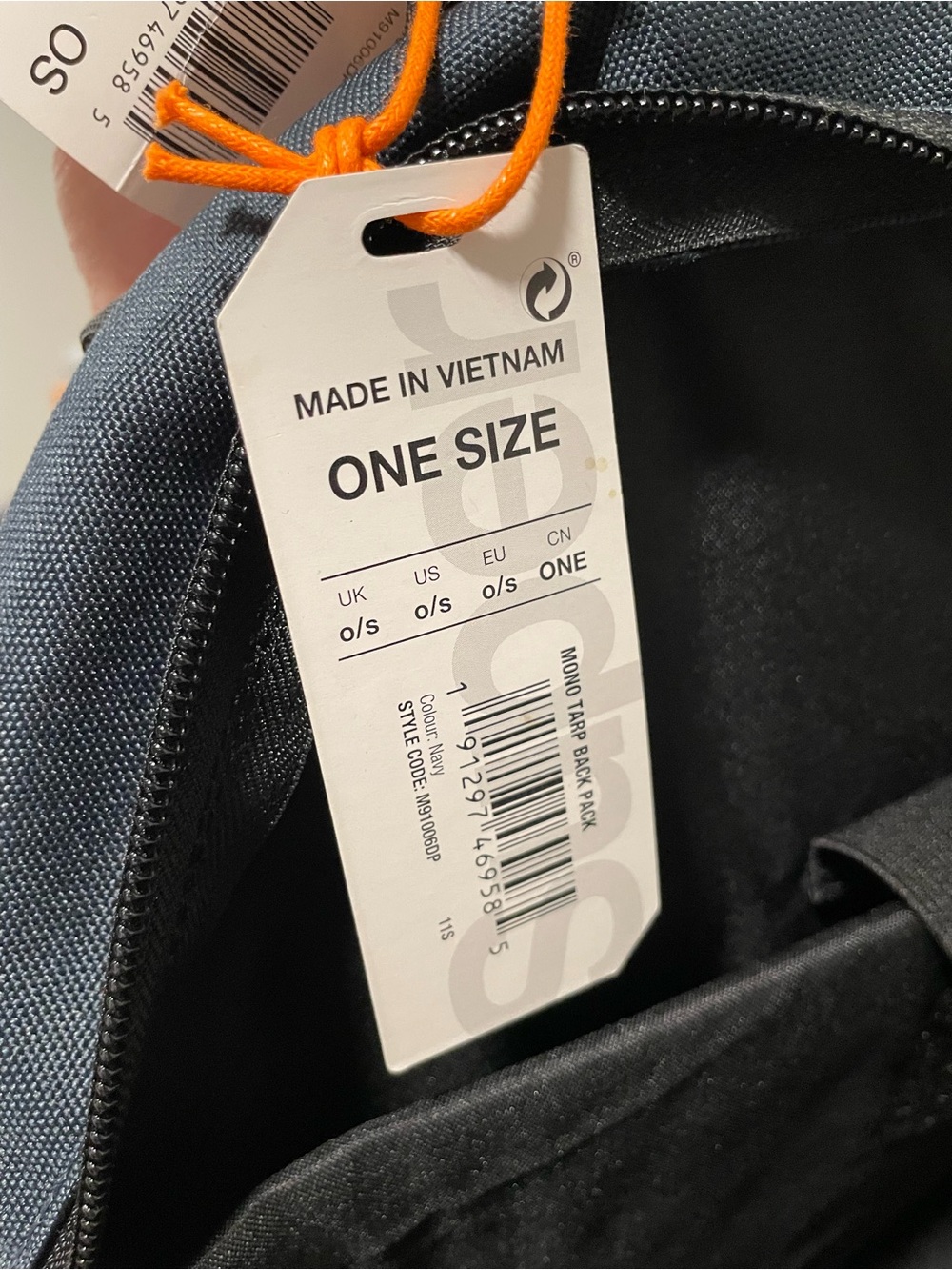 Superdry Mono Tarp Navy Backpack - Picture 7 of 9